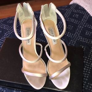 Silver Strappy High Heels